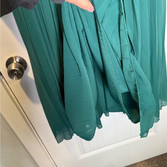 Asos Maternity Elegant Green Floral Embroidered Full Length Dress size 8 - Picture 6 of 6